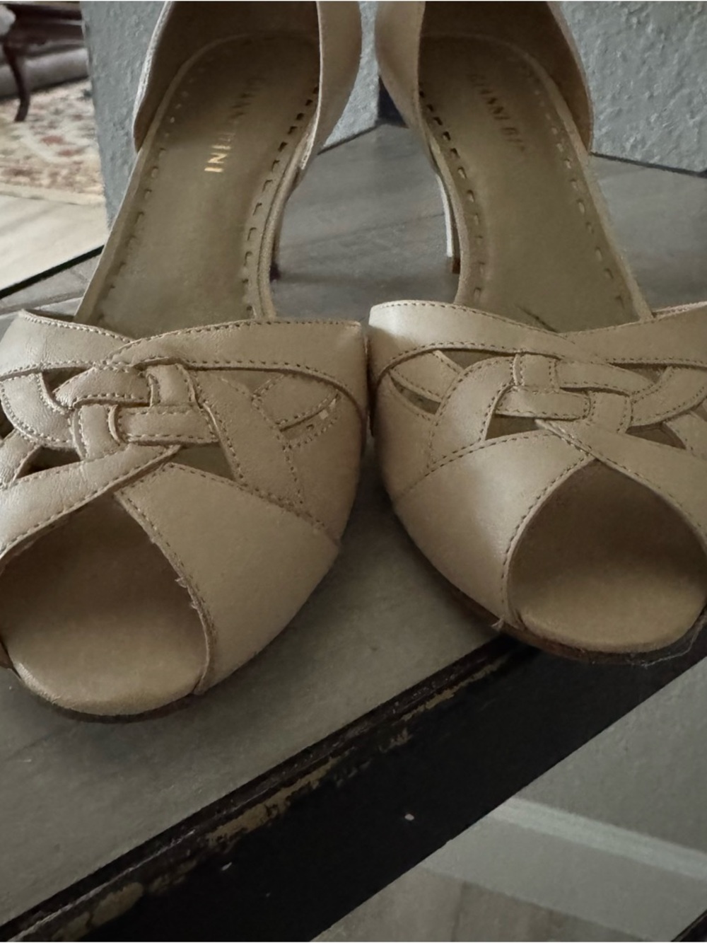 Gianni Bini Braided d’Orsay Peep Toe Nude Pump - Picture 6 of 10